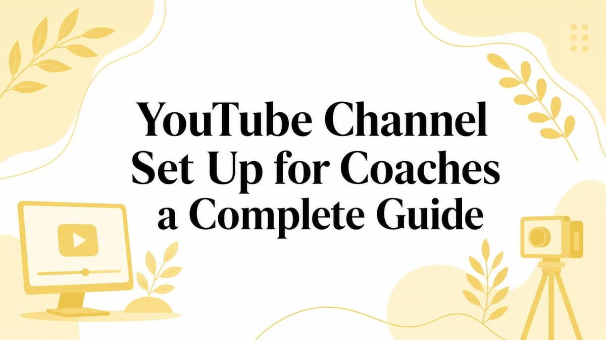 YouTube Channel Set Up for Coaches a Complete Guide