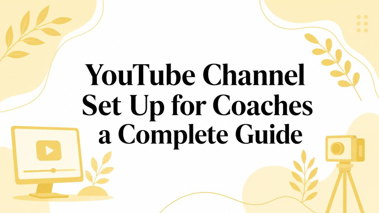 YouTube Channel Set Up for Coaches a Complete Guide