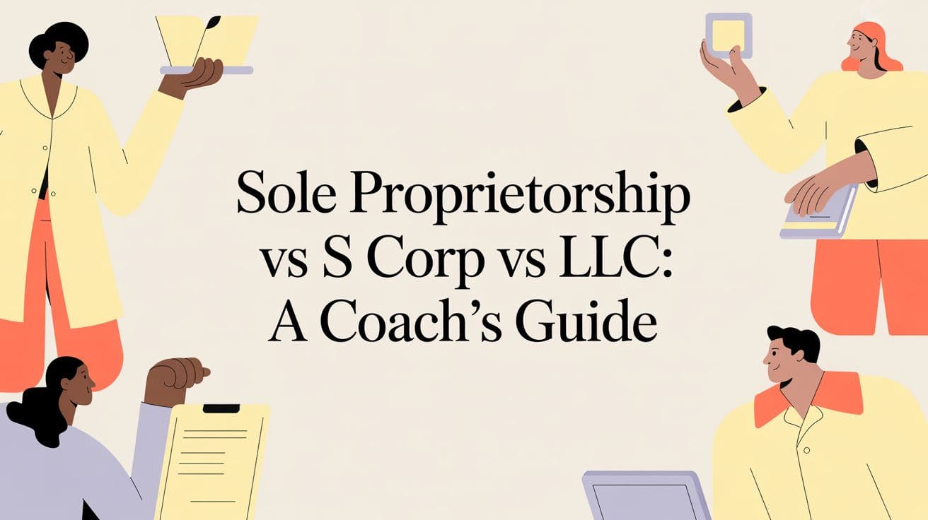 Sole Proprietorship vs S Corp vs LLC: A Coach's Guide